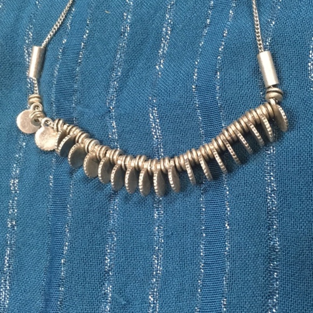 Buy 2 Get 1 Paparazzi Silver Punk Necklace and Earrings Set - Picture 2 of 7